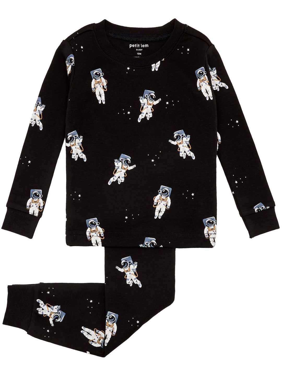 Pj Set L/S Top + Knit Pant Black