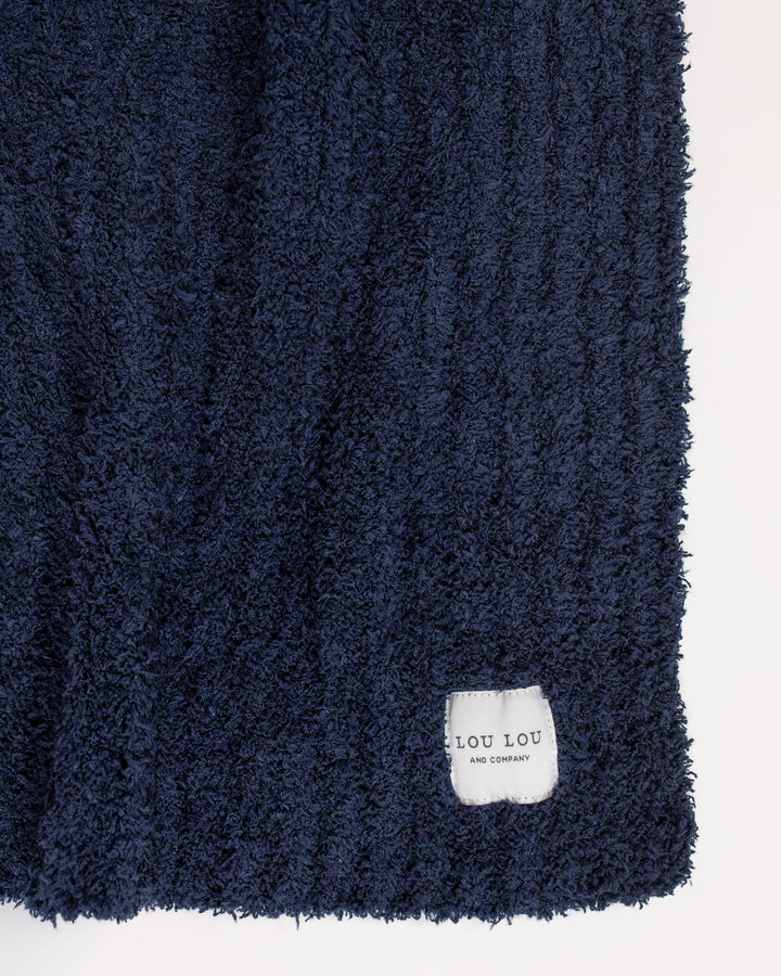 Chenille Blanket - Navy