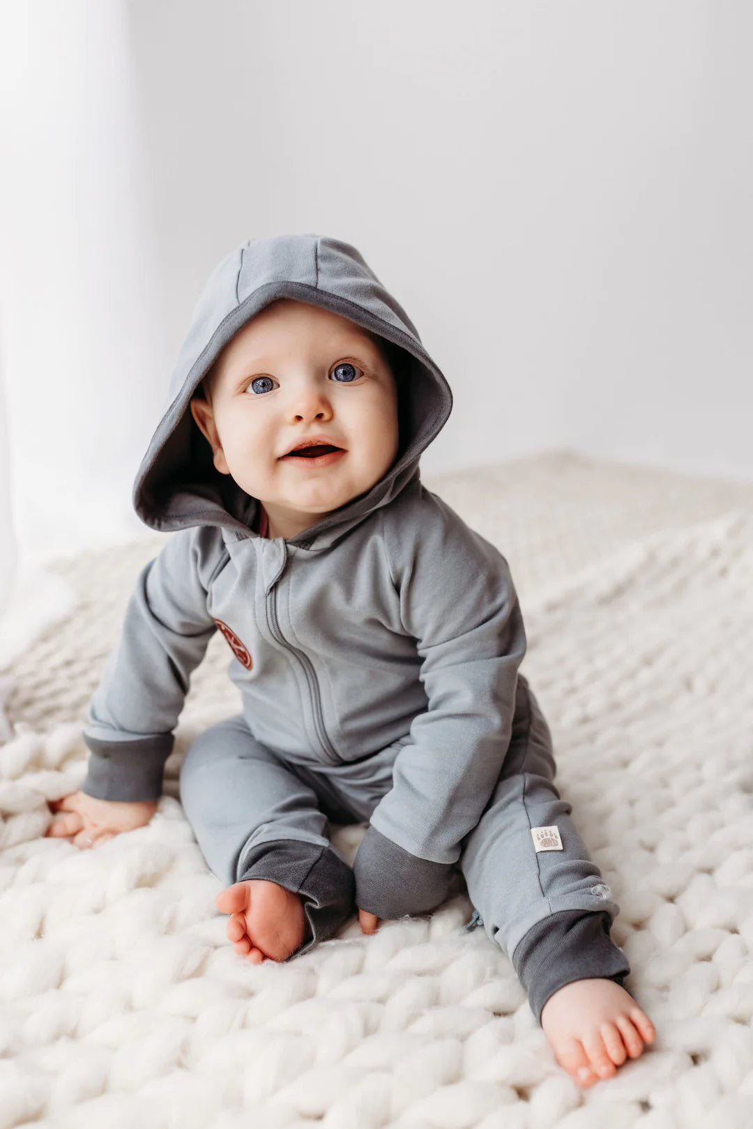 Baby Hooded Romper Stillwater