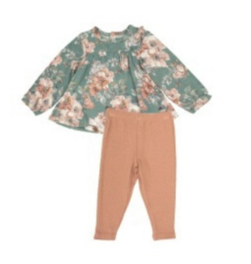 Side Ruffle Tunic And Legging