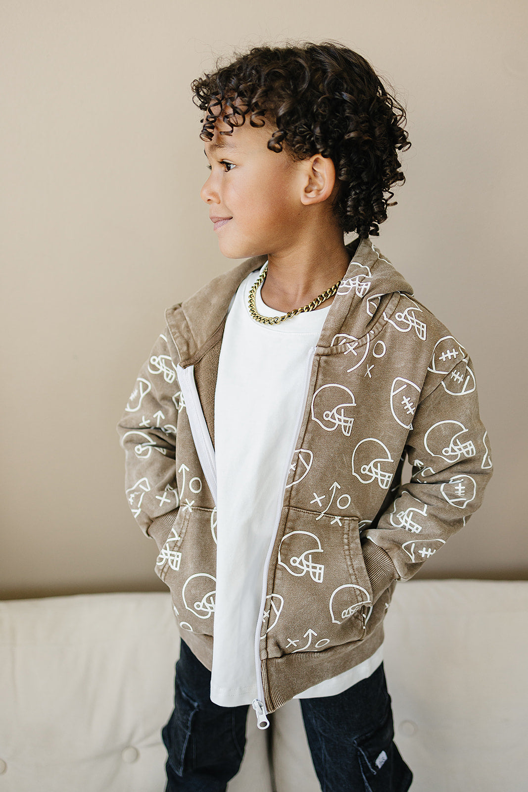 Cohen Zip-up Hoodie - Brown