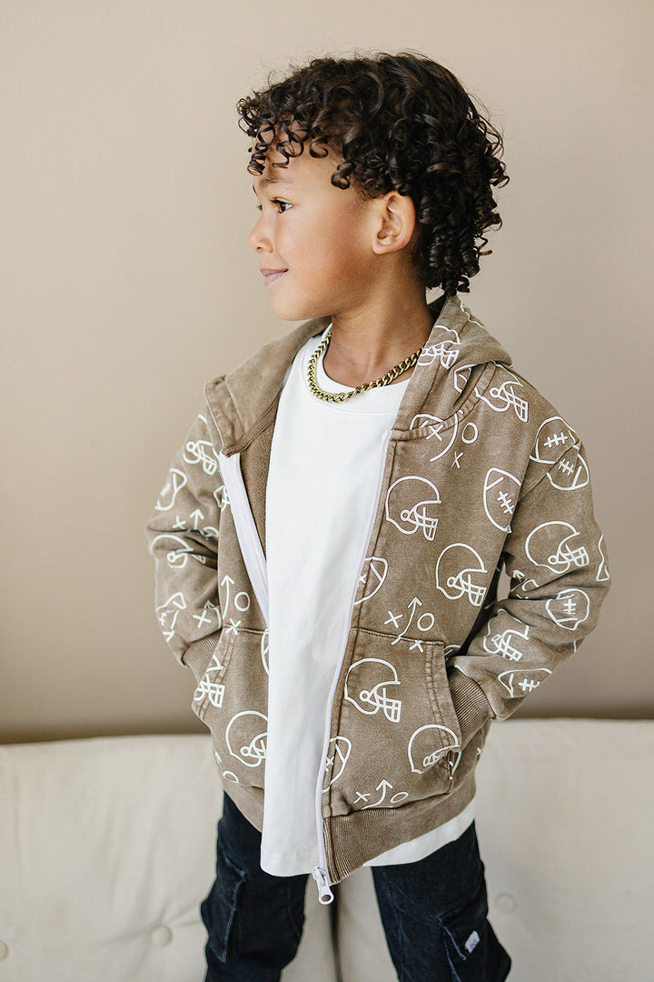 Cohen Zip-up Hoodie - Brown