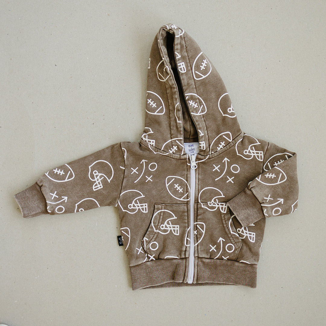 Cohen Zip-up Hoodie - Brown