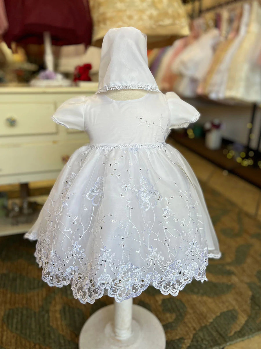 Baptism Dress with matching bonnet 24M