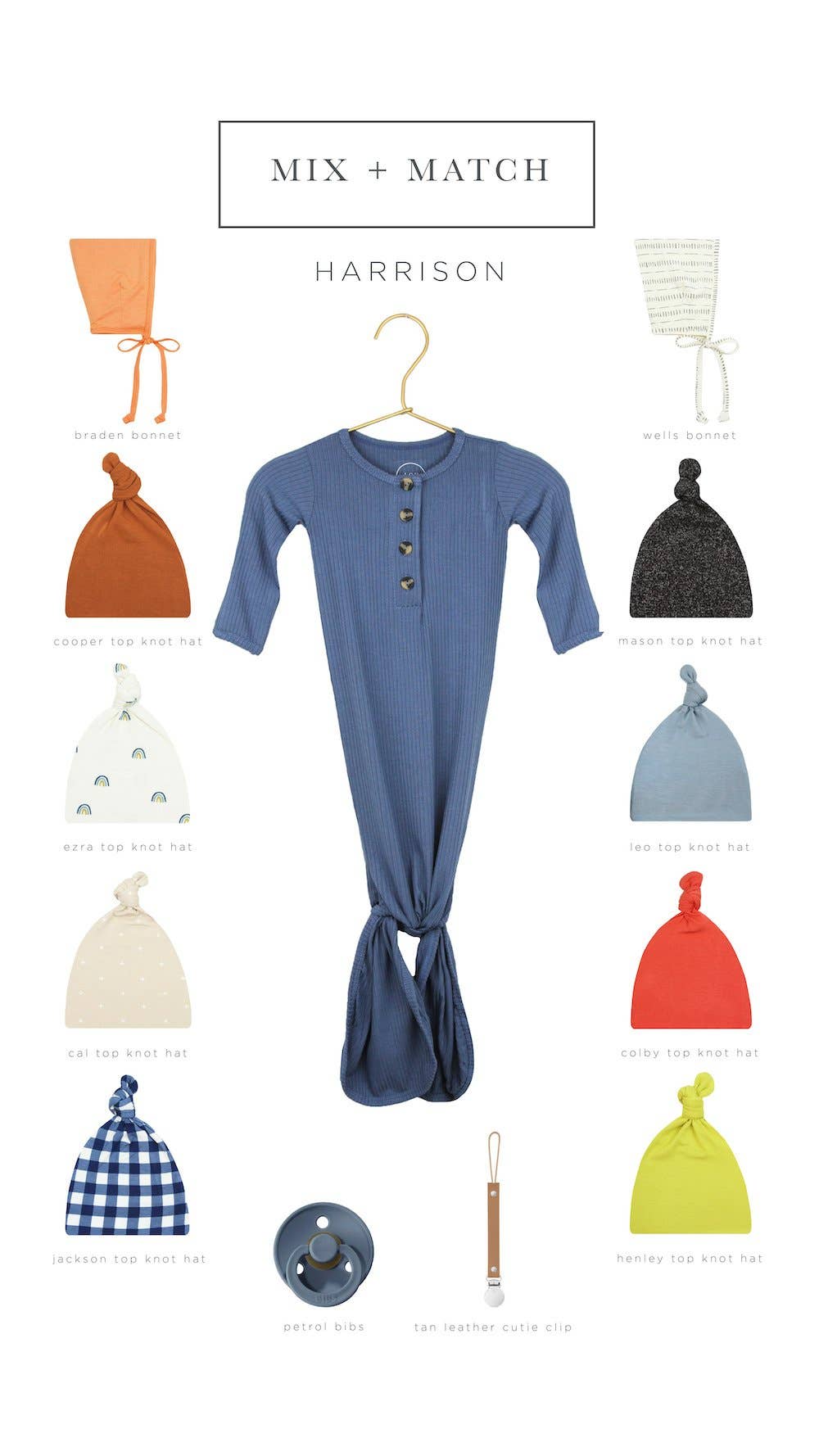 Harrison Ribbed NB Hat Bundle