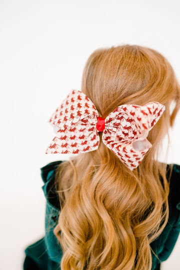 Hair Bow - Moose Plaid