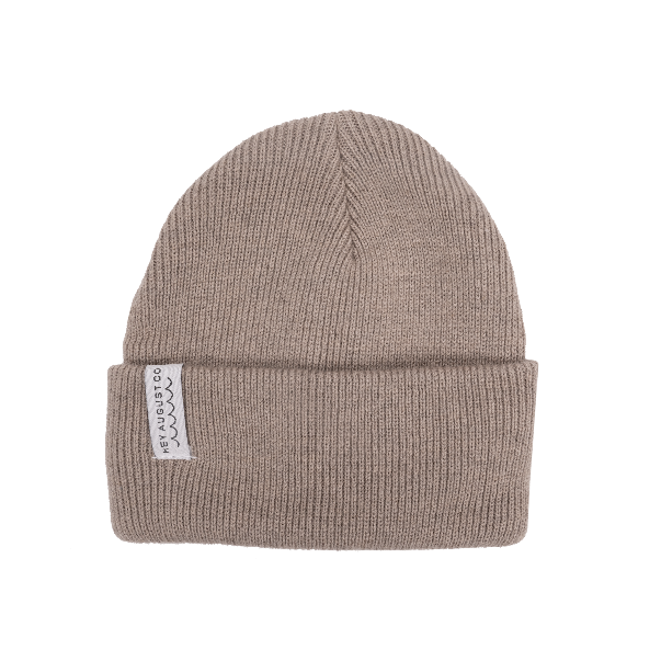 Knit cuff Beanie in Fawn