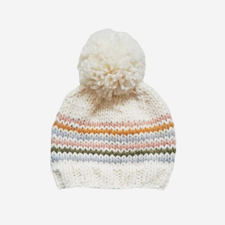 Stripe Hat, Pastel | Hand Knit Kid & Baby