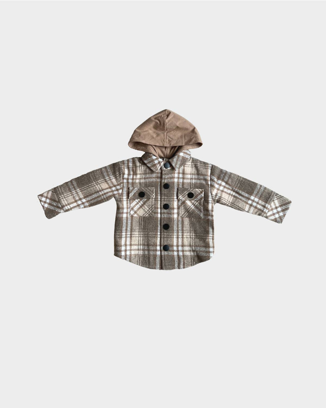 Hooded Shacket in Wheat
