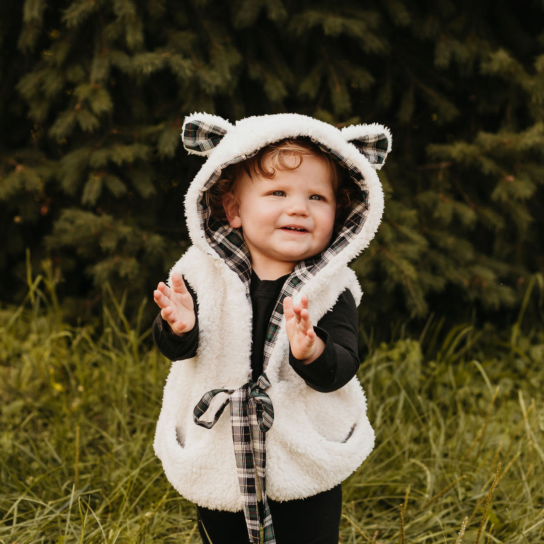 Plaid Bear Vest