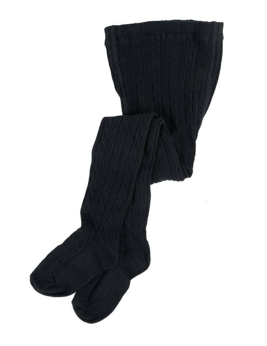 Kids Knit Tights - Black