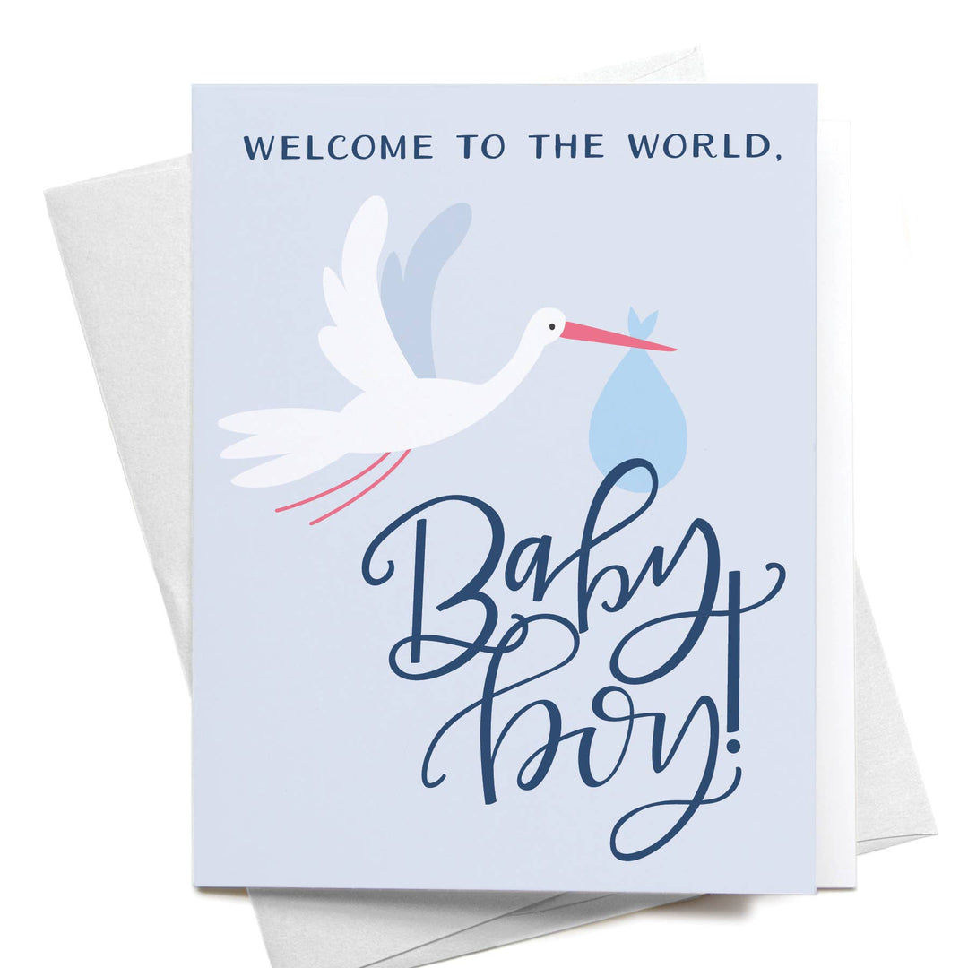 Welcome to the World, Baby Boy! Greeting Card