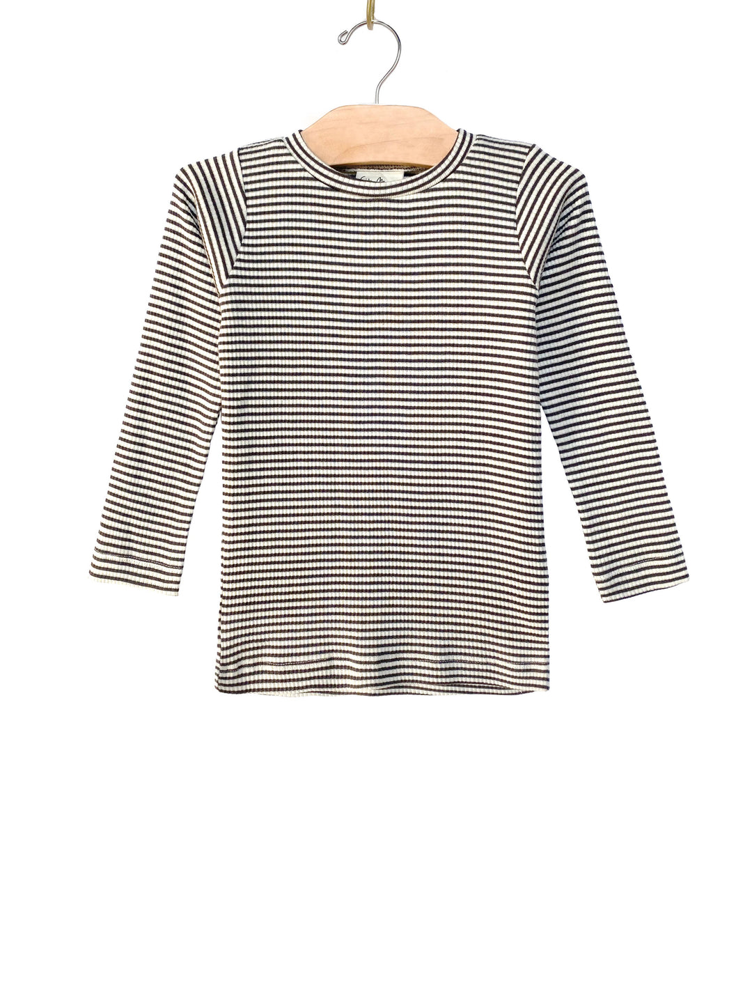 Basic Tee- Natural Stripe