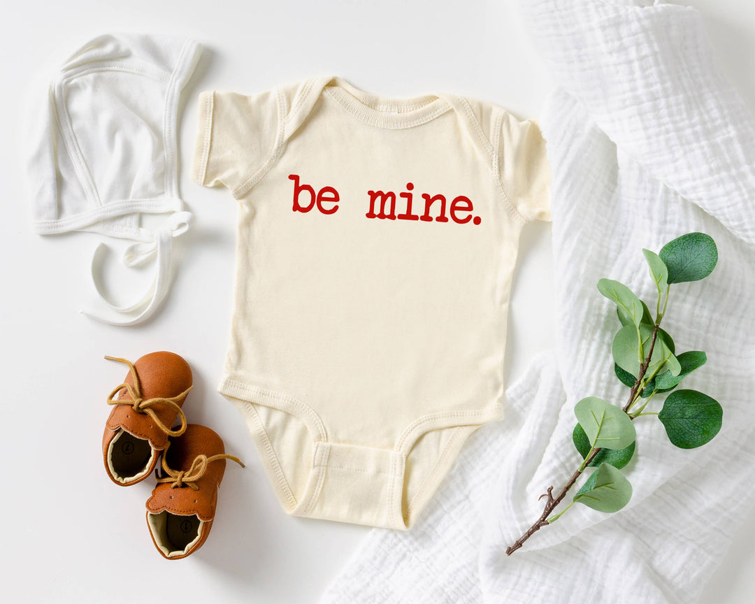 Valentine "Be Mine" Natural Color Onesie