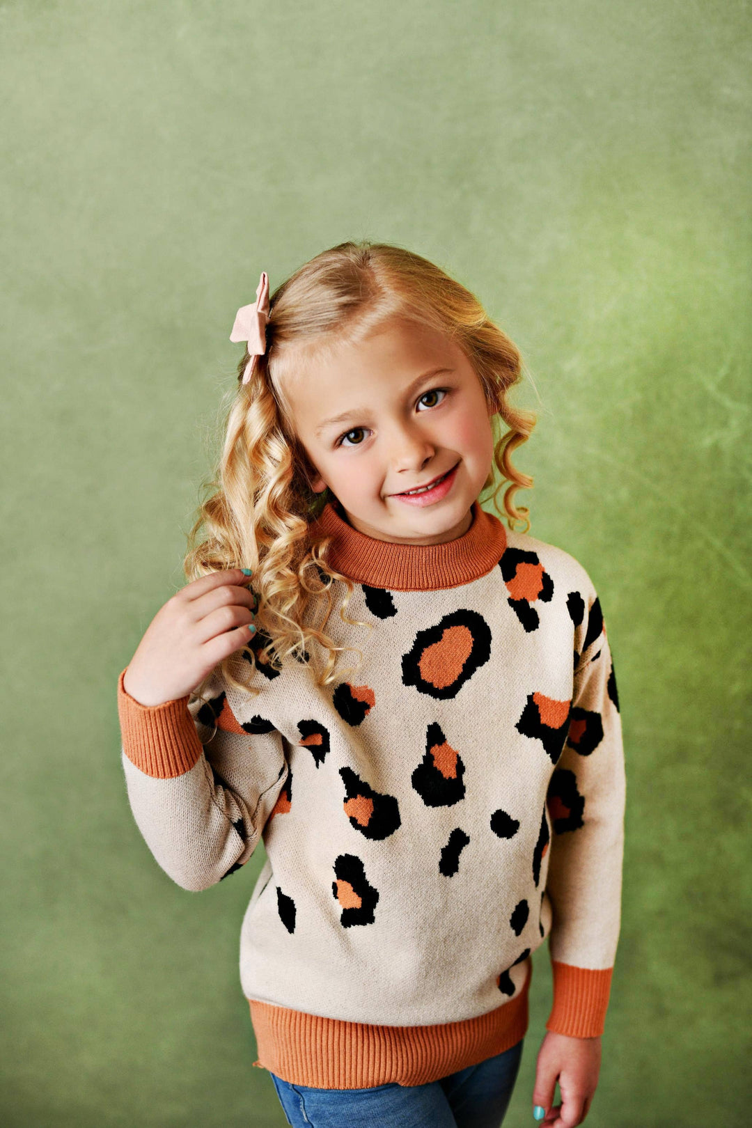 Rust Leopard Print Sweater