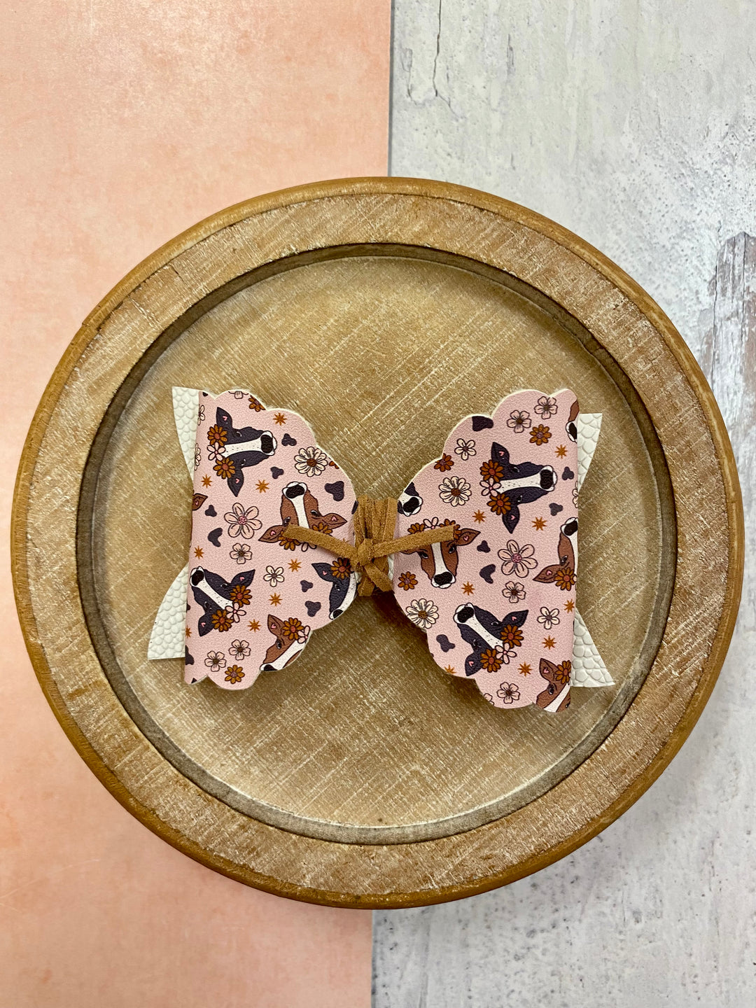 Floral Cows Bow