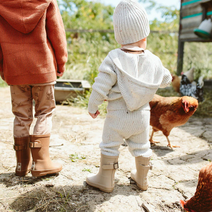 Organic Cotton Kids Knit Pants - Shell