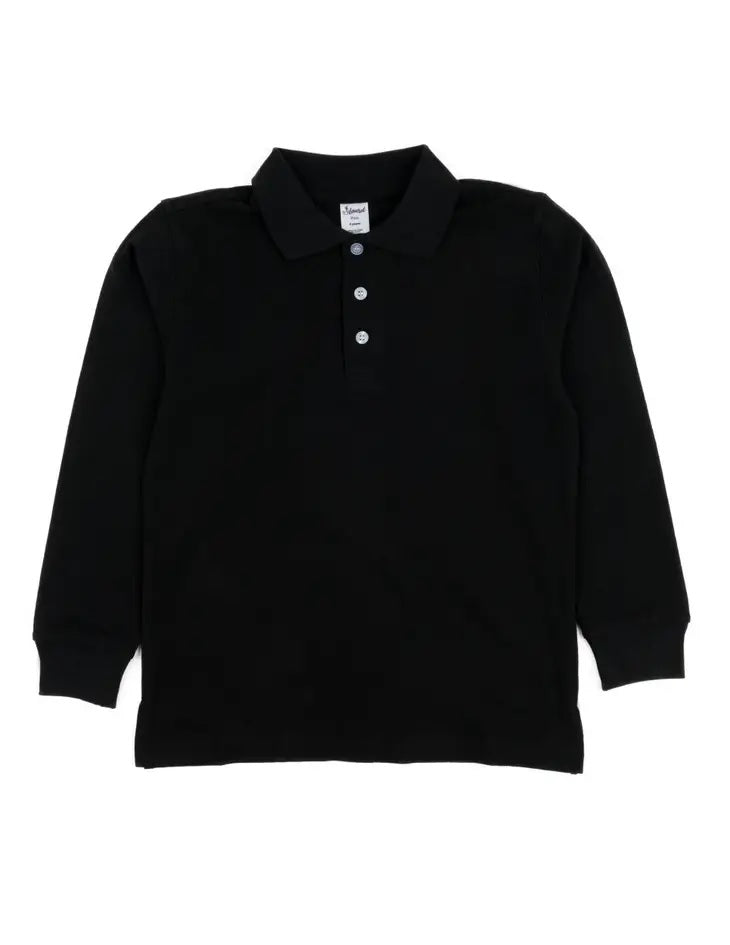 Long Sleeve Cotton Polo Shirt