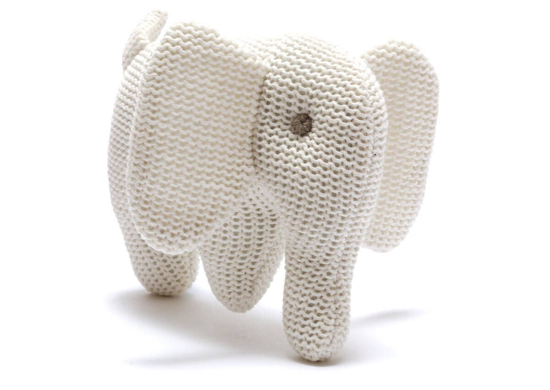 Organic Cotton Elephant Baby Rattle