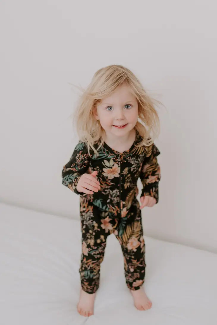 Black Floral Snugsuit