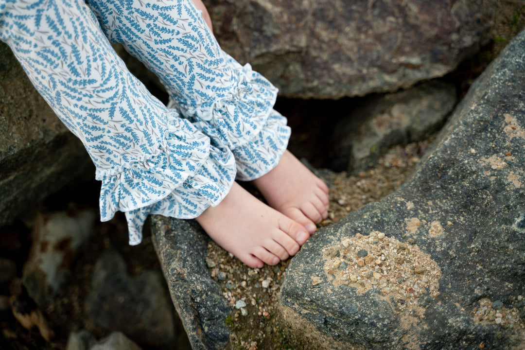 Ruffle Bottom Leggings - Lavender