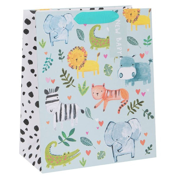 BAG LRG PS BABY ANIMALS BLUE
