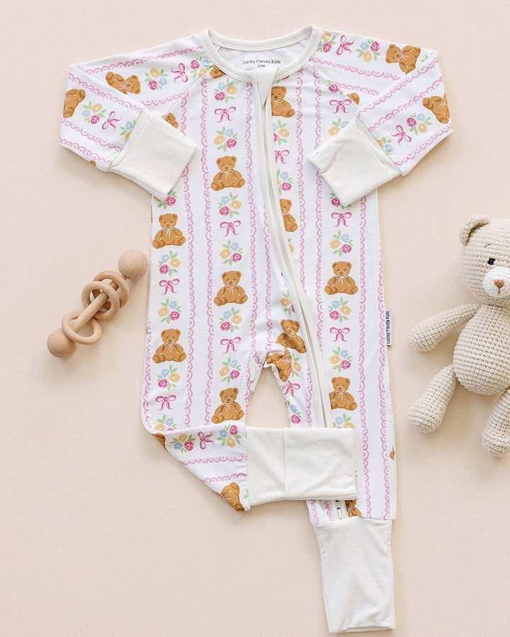 Bamboo Zip Romper | Honey Bear
