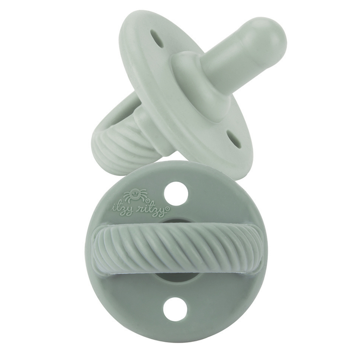 Sweetie Soother™ Pacifier Sets : Robin's Egg Blue + Navy Cables