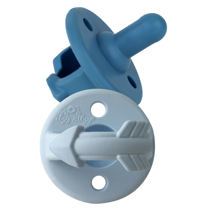 Sweetie Soother™ Pacifier Sets : Robin's Egg Blue + Navy Cables
