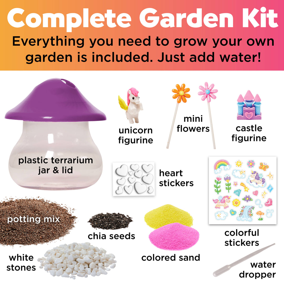 Plant & Grow Unicorn Forest Terrarium Craft Kit for Kids