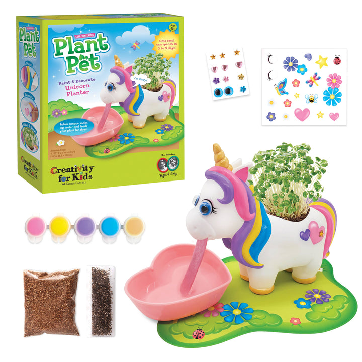 Self-Watering Plant Pet Unicorn Grow Craft Kit for Kids