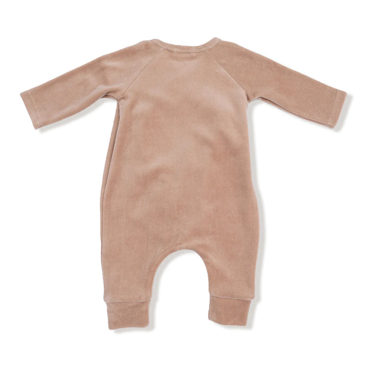 Velour Teddy Bear Wrap Coverall