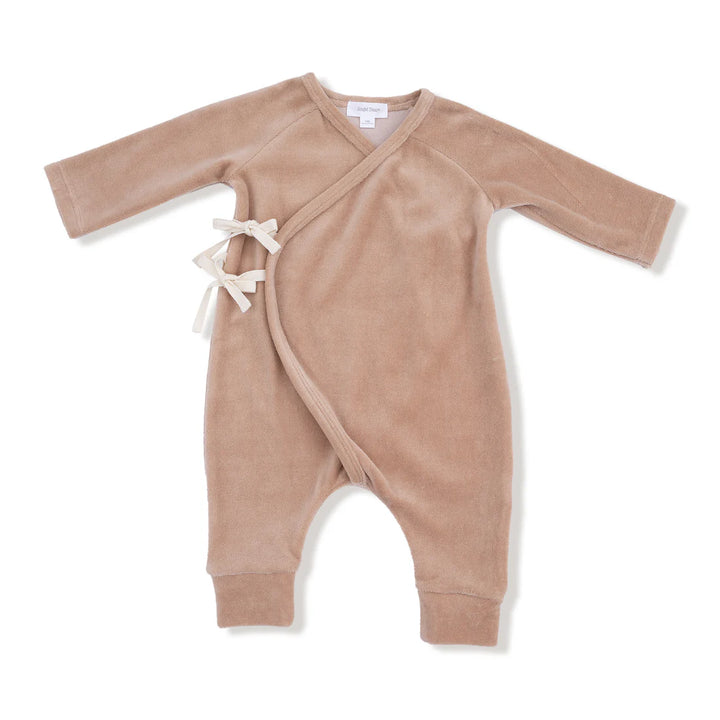 Velour Teddy Bear Wrap Coverall