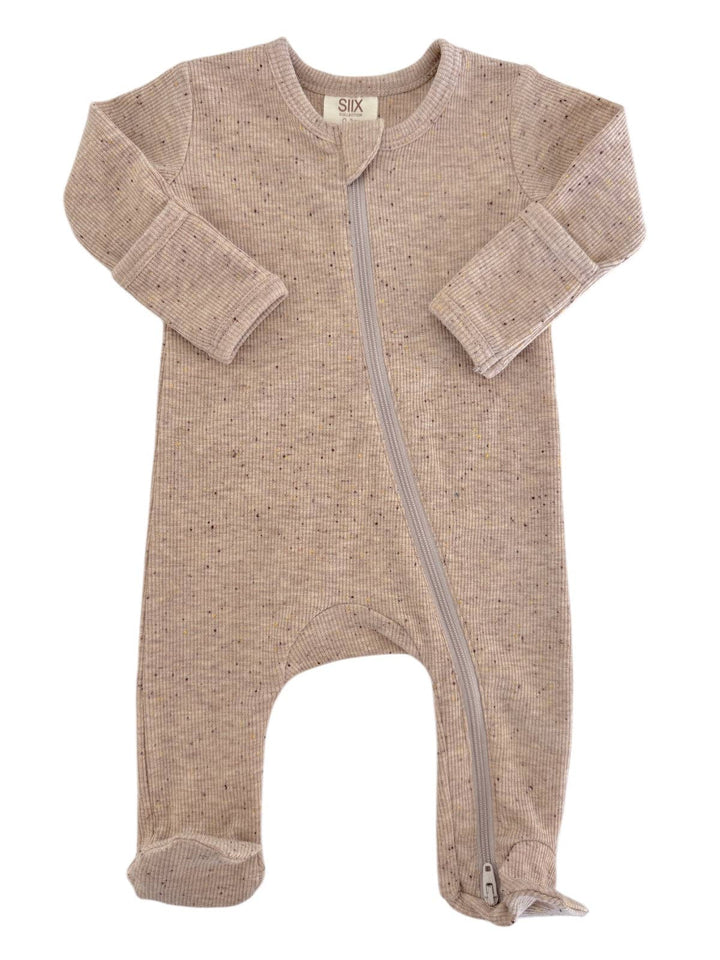 Tan Speckle - 2-Way Zip Footie