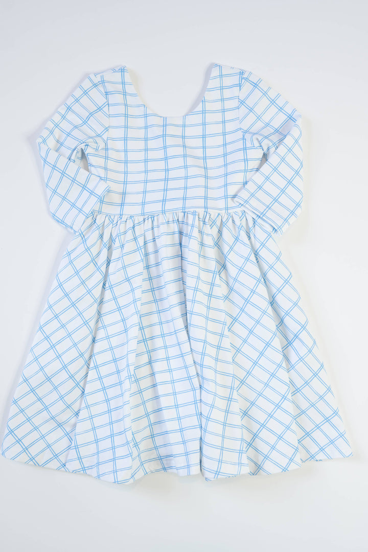 Emile Dress in Blue Picnic  | Pocket Twirl Dress