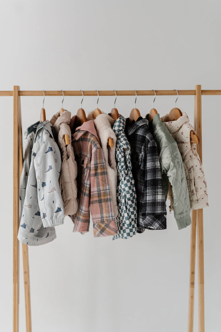Puffer Vest / Checkered in Storm