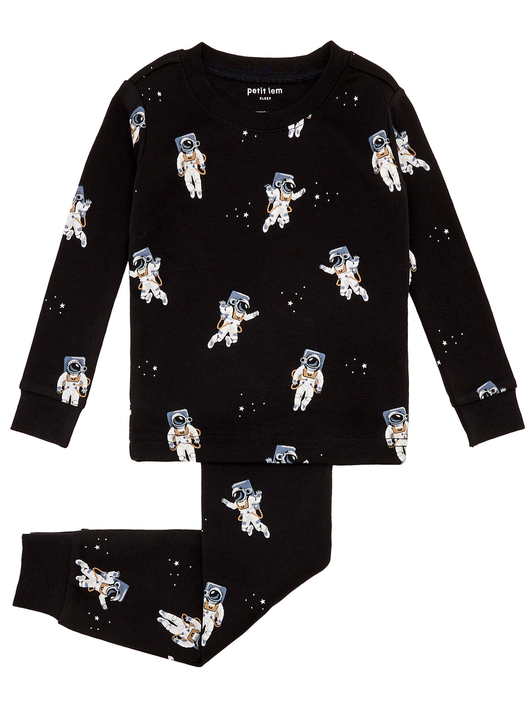 Space Lover Baby Black 2 Pc L/S Top + Knit Pant