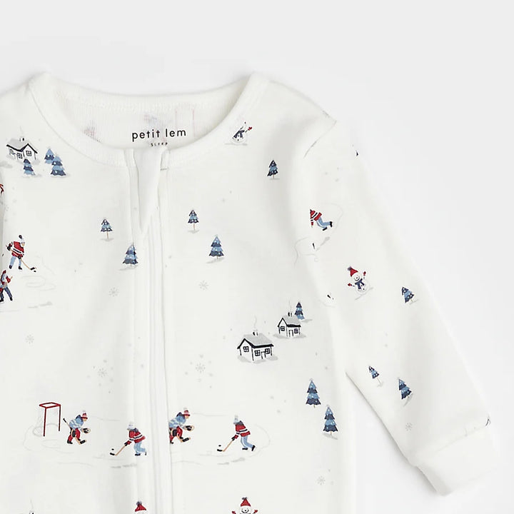 Hockey Print on Off-white