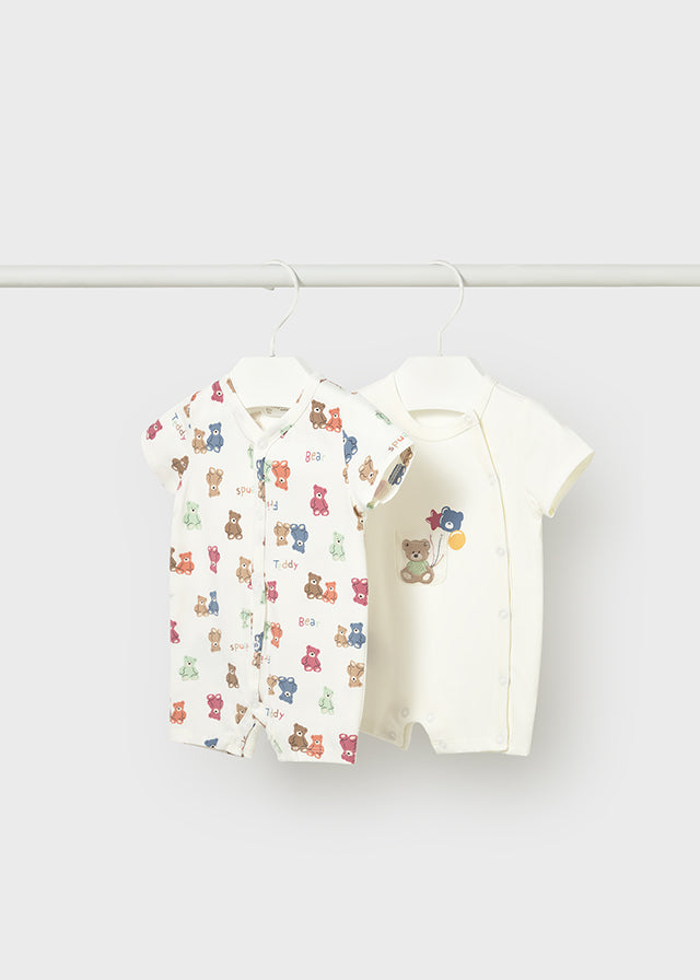 Set of 2 short rompers