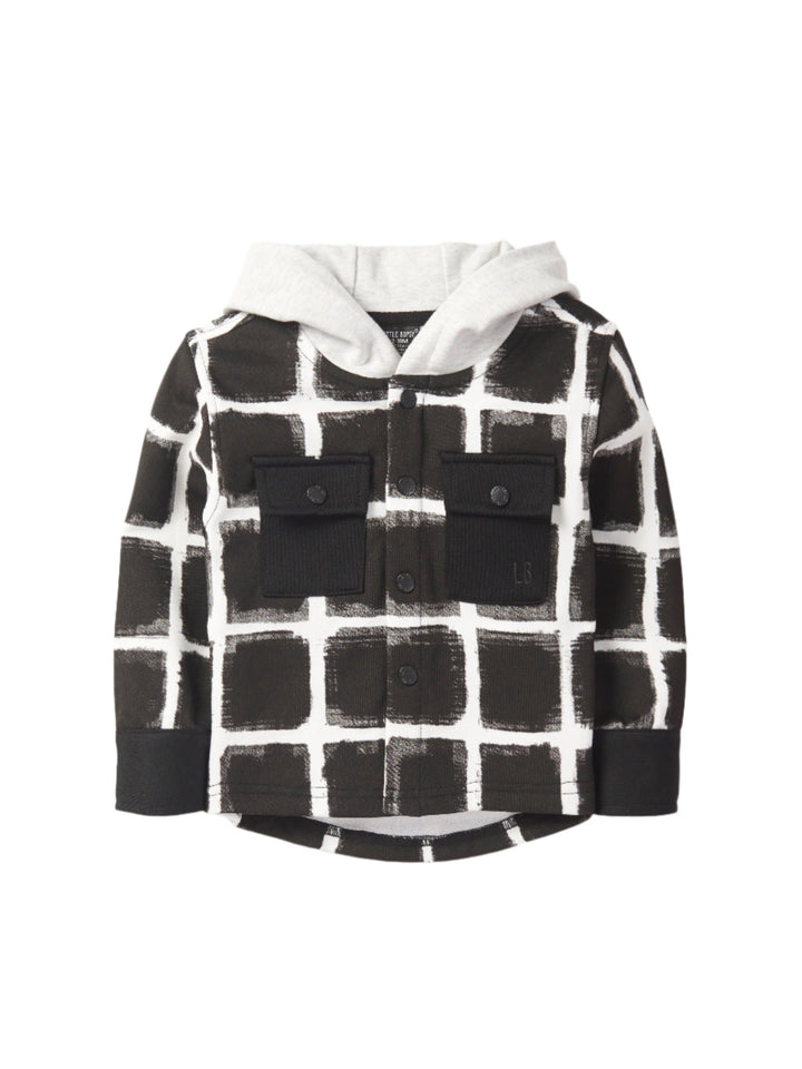 Checkered Hooded Shacket