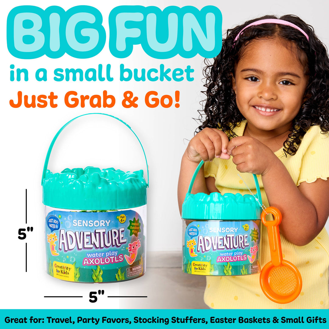 Sensory Adventure Water Play Axolotls: Bucket of Fun