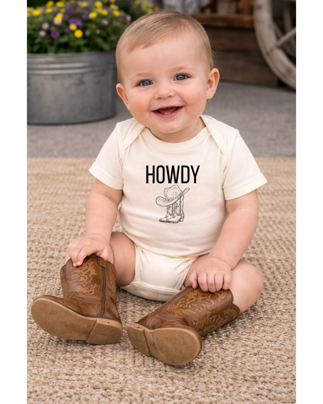 Howdy - Boots Onesie