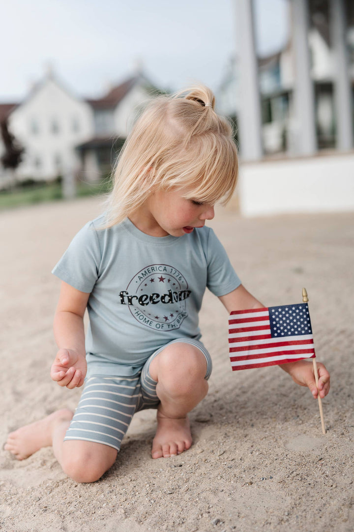 Americana Bamboo Kid's Tee in Freedom