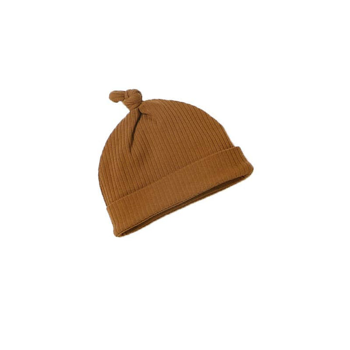 Ribbed Beanie-Burnt Umber