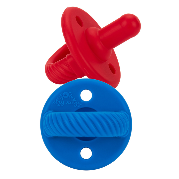 Sweetie Soother™ Pacifier Sets : Robin's Egg Blue + Navy Cables
