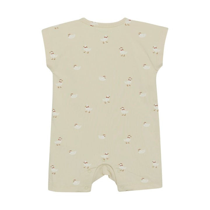 Short Sleeve Romper in Biscotti