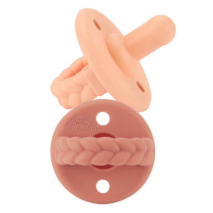 Sweetie Soother™ Pacifier Sets : Robin's Egg Blue + Navy Cables