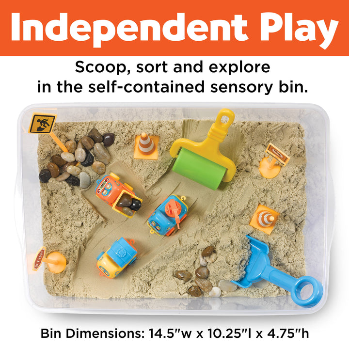 Sensory Bin Construction Zone Activity Bin for Kids