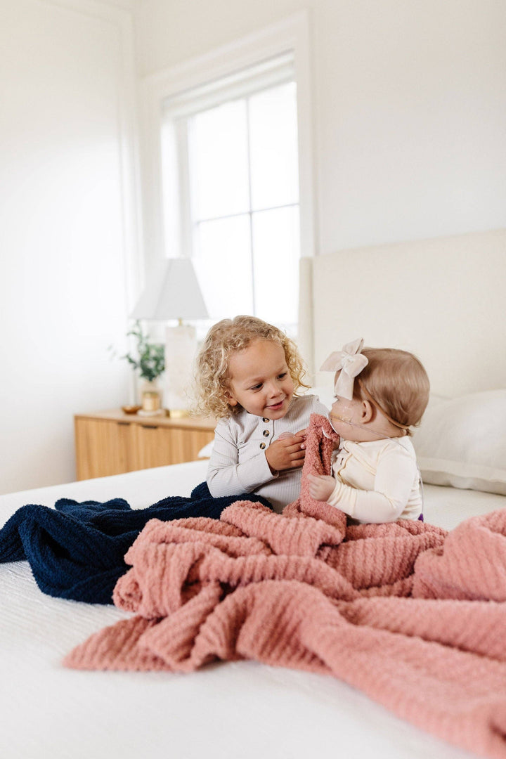 Chenille Blanket - Rose