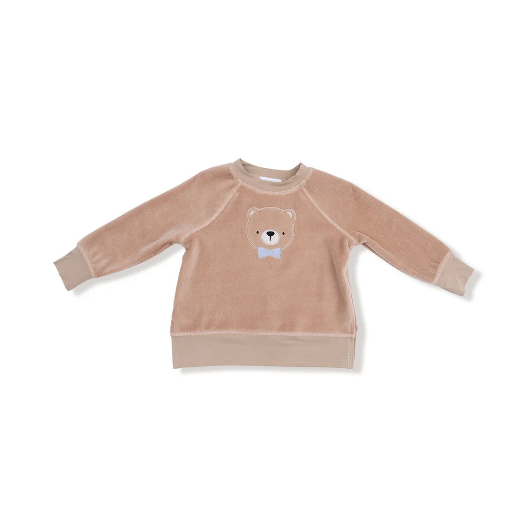 Velour Teddy Bear - Raglan Sweatshirt + Jogger Set
